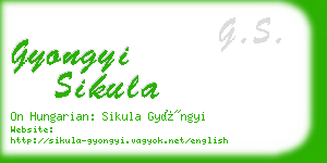 gyongyi sikula business card